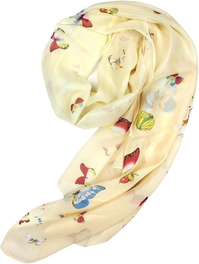 YOUR SMILE Ladies/Women's Lightweight Floral Print/Solid Color mixture Shawl Scarf For Spring Summer season