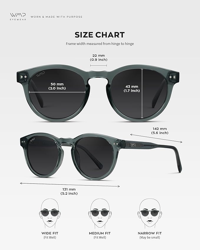 WearMe Pro Round Polarized Sunglasses for Women - Retro Classic UV400 Protection for Driving & Everyday Wear
