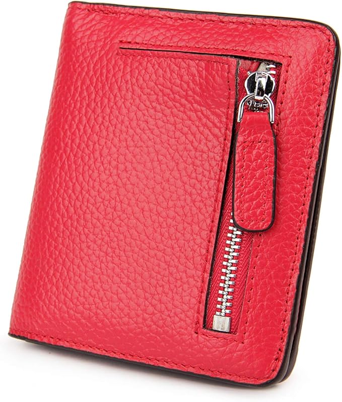 AINIMOER Small Leather Wallet for Women, Ladies Credit Card Holder RFID Blocking Women's Mini Bifold Pocket Purse