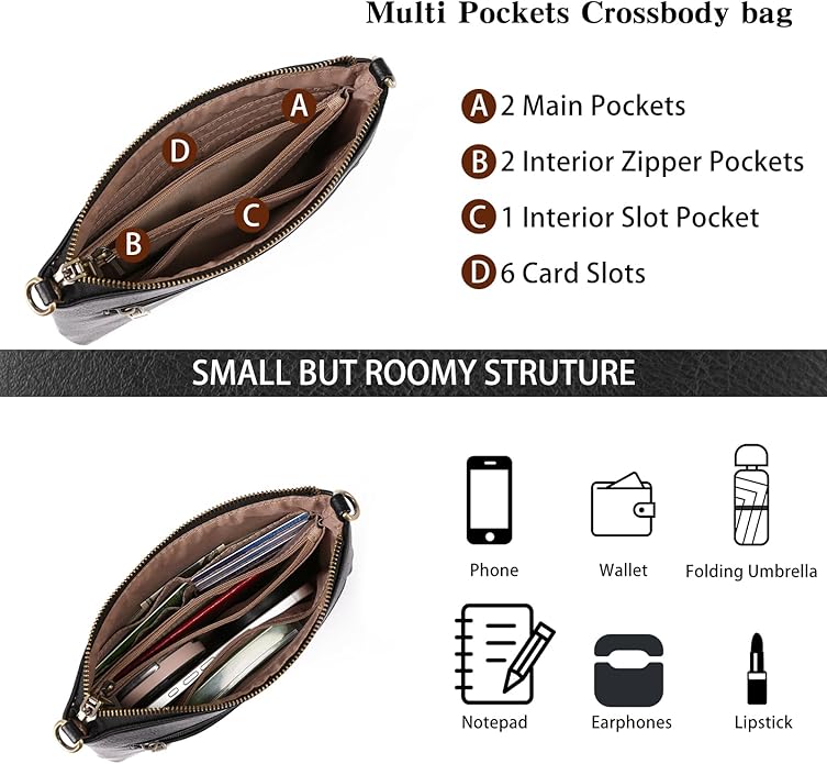 GAEKEAO Wristlet Wallet Clutch Purses For Women Small Crossbody Bag Cell Phone Wallet Purse Shoulder Handbag with Card Slots