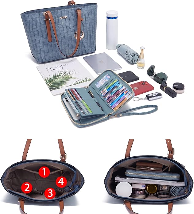 Purses And Wallets Set For Women Work Tote Satchel Handbags Shoulder Bag Top Handle Totes Purse With Matching Wallet