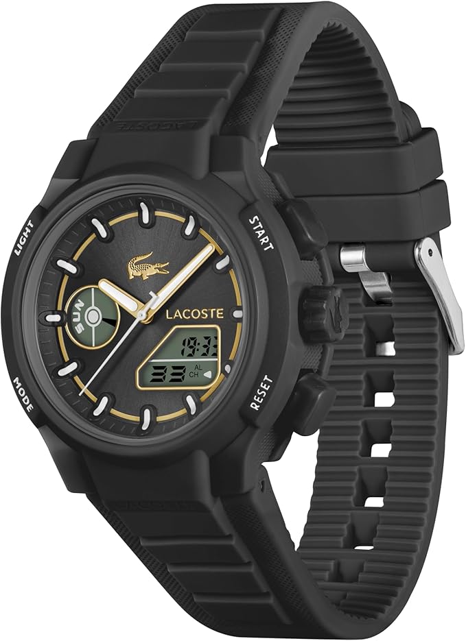 Lacoste LC33 Women's Analog Digital Watch, Silicone Strap, Contemporary, Sporty - Premium Fashion Timepiece - Gift for Her, 40mm