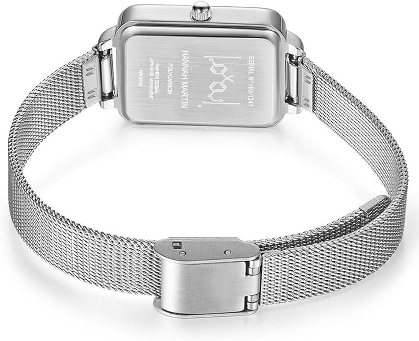 HANNAH MARTIN Watches for Women Waterproof Ladies Analog Quartz Wrist Watches Stainless Steel Band Fashion Dainty Female Watch Luxury Bracelet Diamond