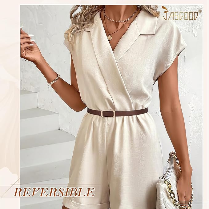 JASGOOD Women Reversible Leather Belt for Pants Jeans Ladies Waist Belt for Dresses