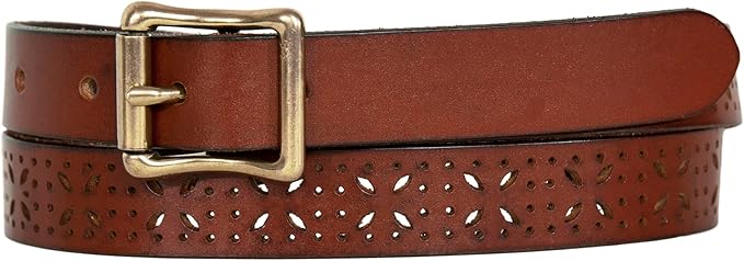 Eddie Bauer Women's Casual Leather Belts with Durable Metal Buckle