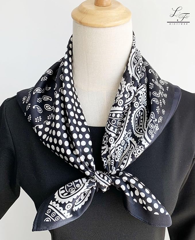 Satin Bandanas Head Scarf For Women Hair Scarves Accessories Lightweight Fashion Wrap Neck Silk Sleeping Headscarf