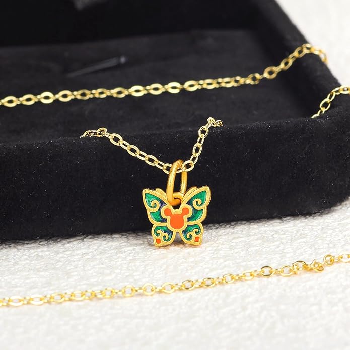 Dainty 18K Gold Plated Butterfly Necklaces Cute Gold Necklace for Women Simple Choker Jewelry for Women Trendy Jewelry Gifts