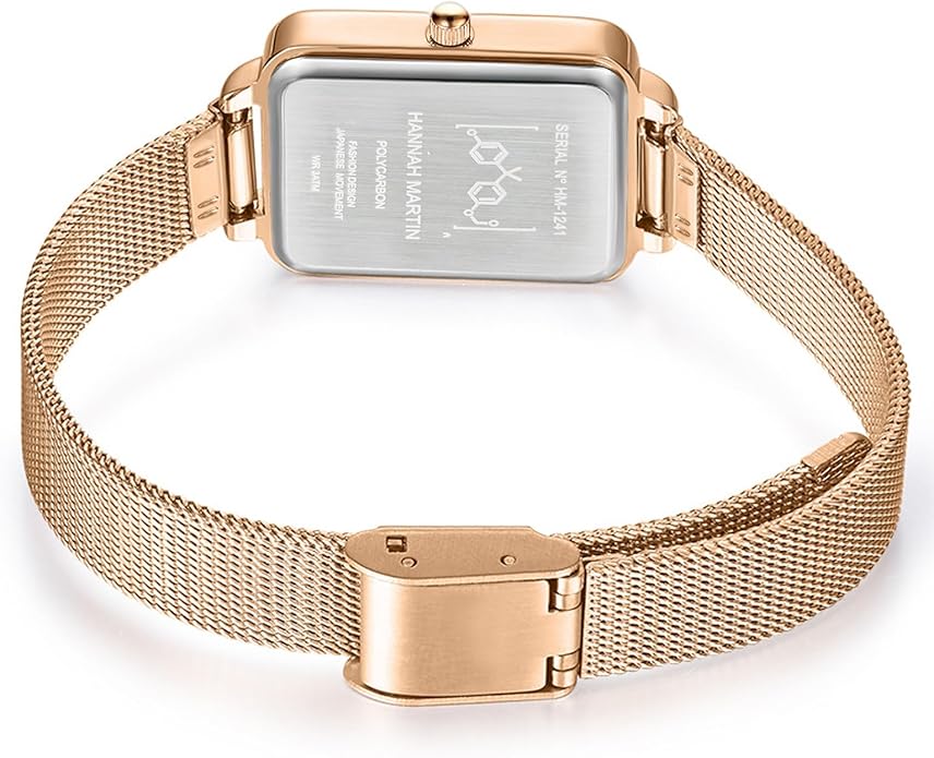 HANNAH MARTIN Watches for Women Waterproof Ladies Analog Quartz Wrist Watches Stainless Steel Band Fashion Dainty Female Watch Luxury Bracelet Diamond