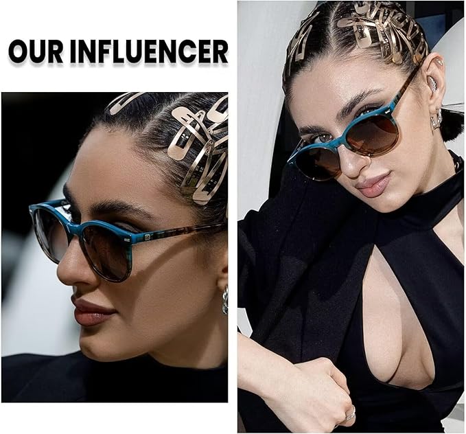 DUCO Polarized Sunglasses for Women Retro Round Women's Sunglasses Classic Vintage UV400 Shades DC1230
