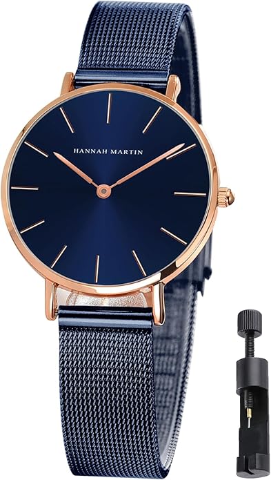 HANNAH MARTIN Watches for Women Waterproof Ladies Analog Quartz Wrist Watches Stainless Steel Band Fashion Dainty Female Watch Luxury Bracelet Diamond
