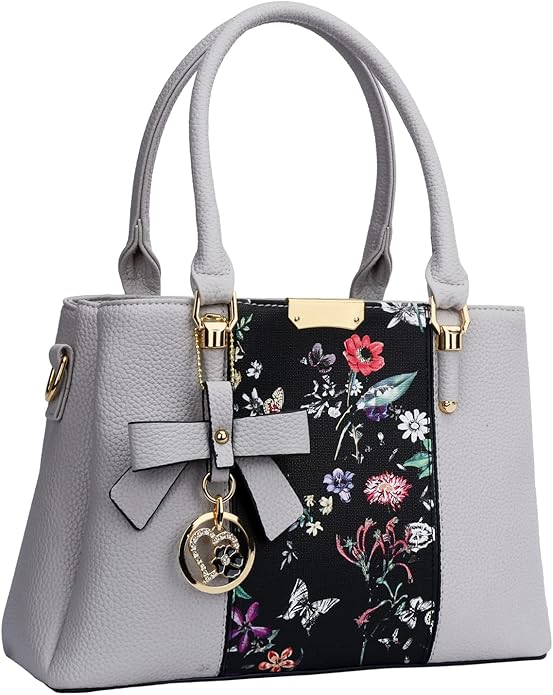KKXIU 3 Zippered Compartments Purses and Handbags for Women Top Handle Satchel Shoulder Ladies Bags