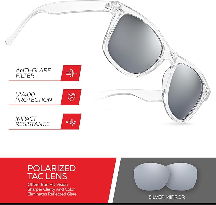 Retro Rewind Polarized Sunglasses for Men and Women - UV Protection Classic Sun Glasses