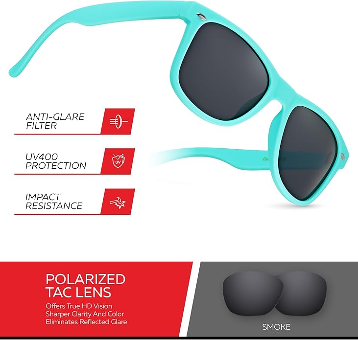 Retro Rewind Polarized Sunglasses for Men and Women - UV Protection Classic Sun Glasses