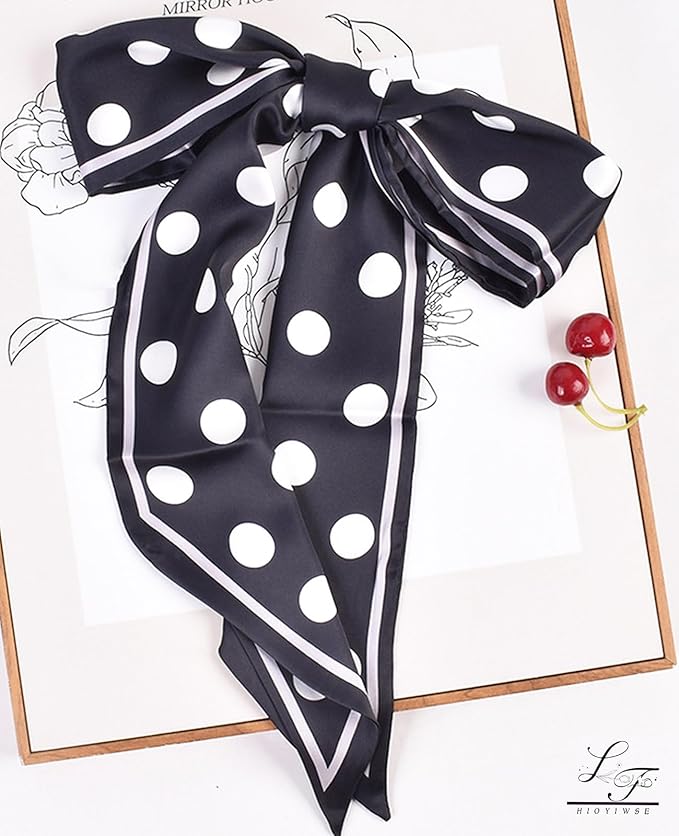 Head Scarf Hair Neck Scarves For Women Purse Bag Scarfs For Handbags Silky Long Thin Satin Headscarf Fashion