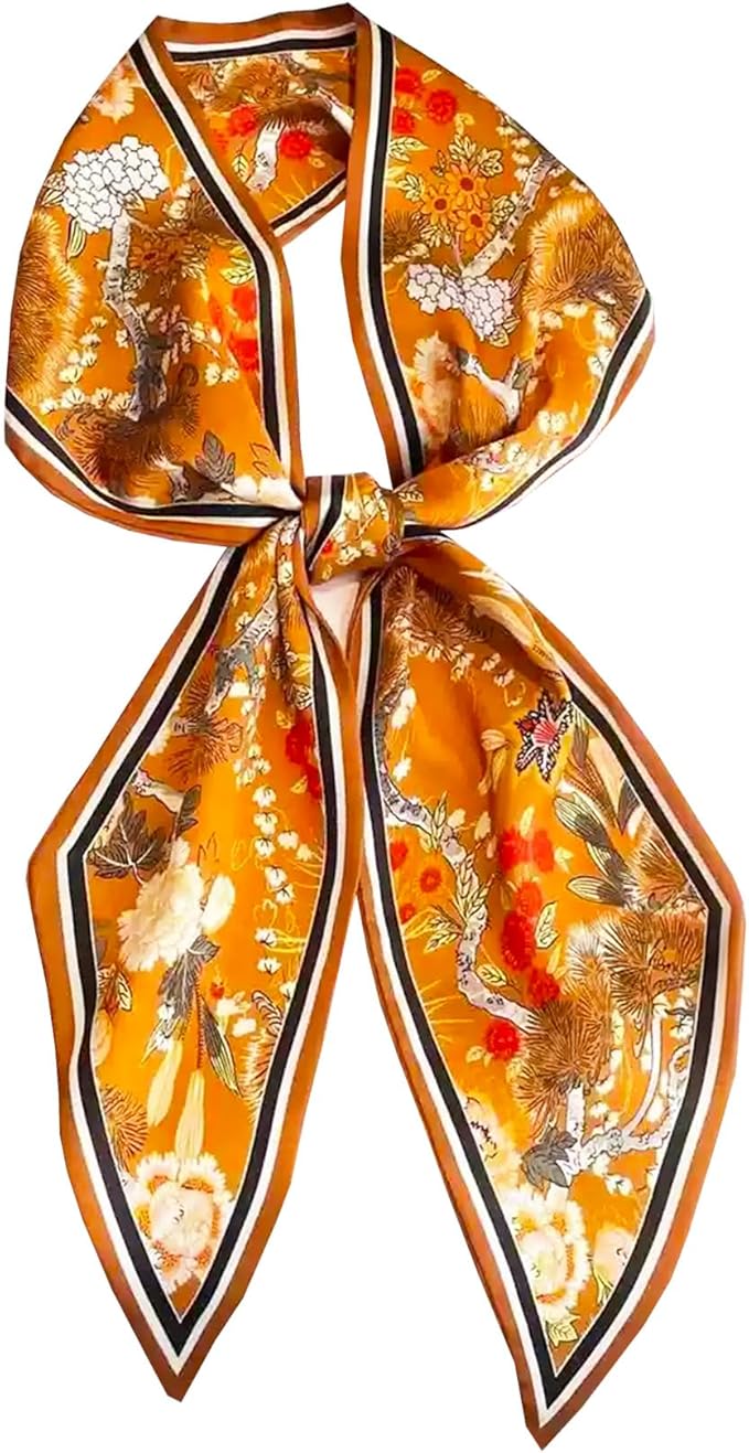 Purse Scarf For Handbags Head Scarves For Women's Hair Bags Scarfs Long Skinny Scarves Fashion Silky