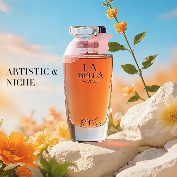 LA BELLA, Perfume for Women, Long Lasting EDP, Feminine Scent, Delicate Fragrances for Women, Day to Night Wear, 3.4 Fl Oz (LA BELLA)