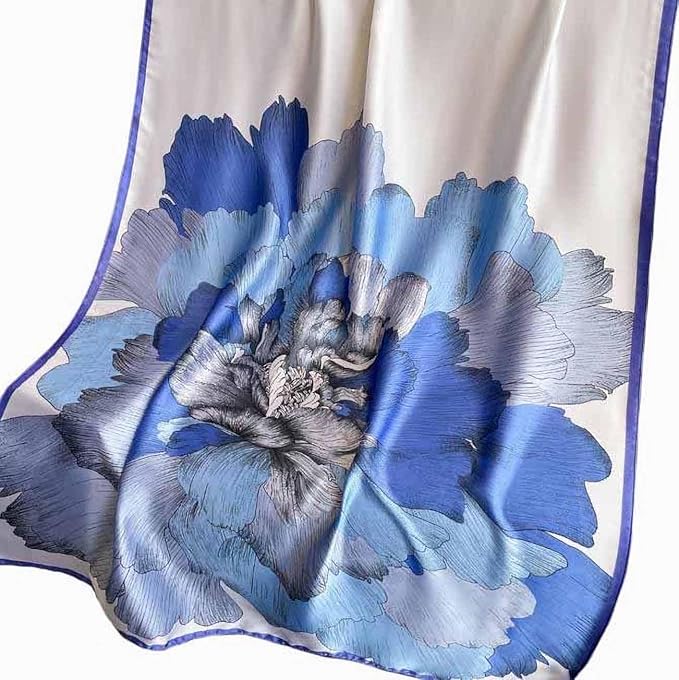 Pokeedioty Scarfs for Women Lightweight Head Scarf Fashion Scarves Elegant Floral Pattern Sunscreen Shawls and Wraps