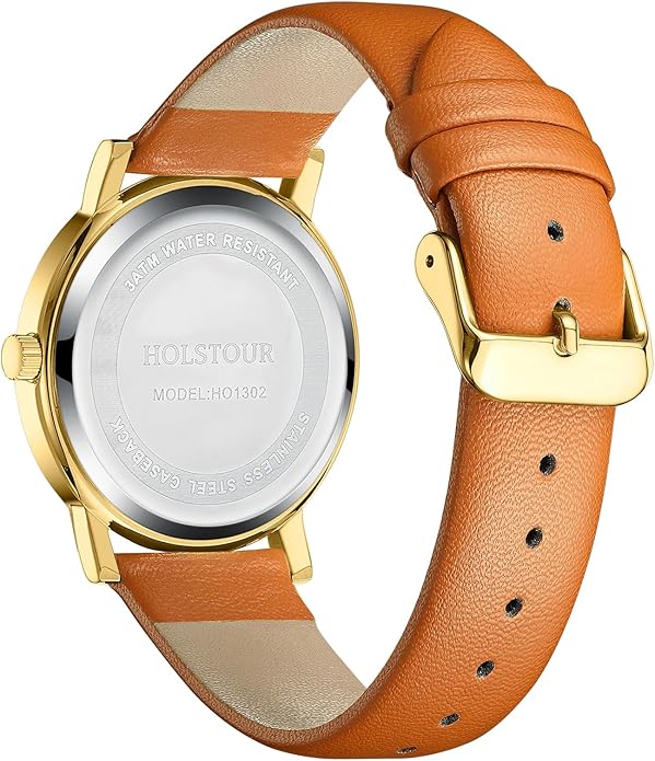 Watches for Women Crystal Accented Fashion Watch with Leather Band Gifts for Women