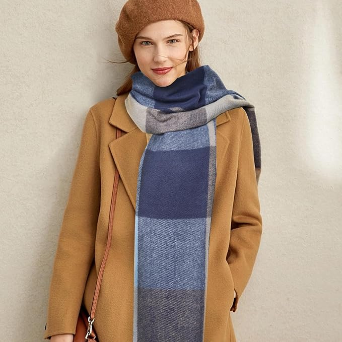 EXTREE Scarfs for Women Pashmina Silky Shawl Wrap for Evening Dressing Blanket Open Front Poncho Cape