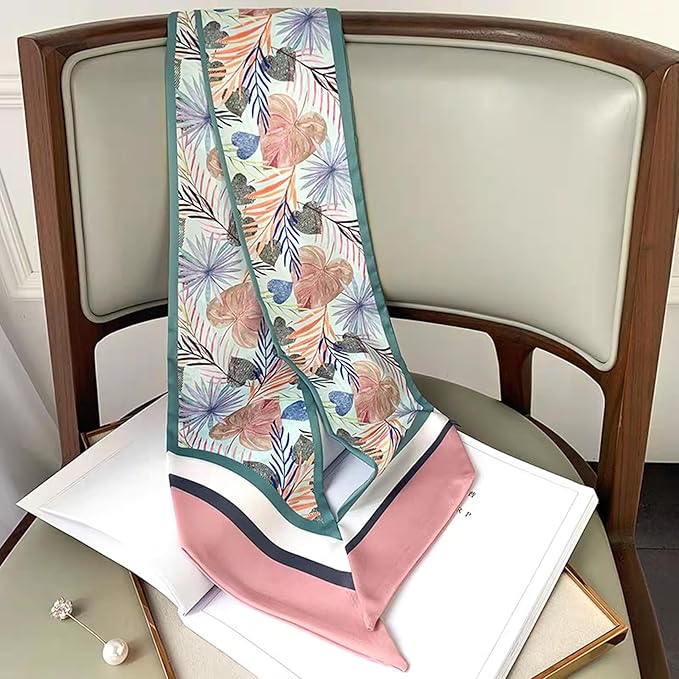 Hair Scarf for Women Silky Satin Headscarf Neck Scarves for Handbag Accessory