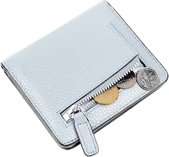 AINIMOER Small Leather Wallet for Women, Ladies Credit Card Holder RFID Blocking Women's Mini Bifold Pocket Purse