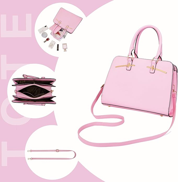 Purses for Women Handbag Wallet Tote Shoulder Hobo Bag Top Handle Satchel Purse Set 2pcs with 3 Compartments