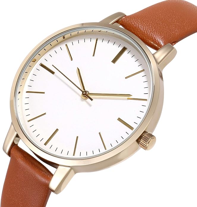 Women's Watches Leather Band Luxury Quartz Watches Waterproof Fashion Creative Wristwatch for Women Ladies