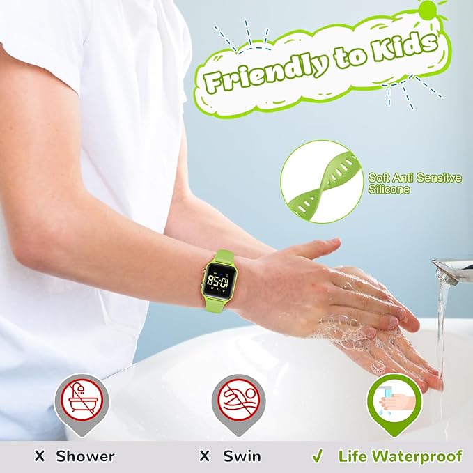 L LAVAREDO Kids Digital Watches for Boys Girls,Waterproof Sport Watch with Pedometer Stopwatch Vibration Alarm for Ages 5-13,No App Fitness Tracker Watch for Kids Teens Birthday Christmas Gifts