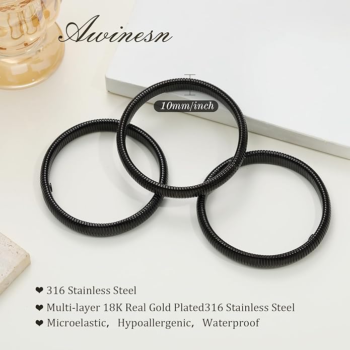 18K Gold Plated Bracelets for Women Gold Bangles for Women Chunky Bangle Bracelets for Women Bracelets Stack Tarnish Free Bangle Set of 3 for Women Accessories for Her Gifts