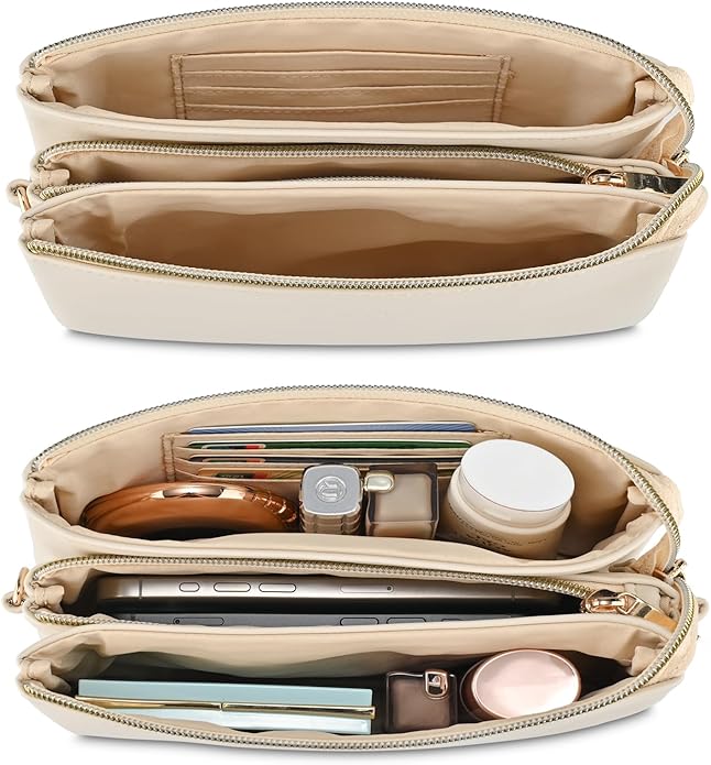 Wristlet Purses for Women, Vegan Leather Crossbody Evening Zip Clutch Bag with Strap | Vegan Leather, Evening, Zip, with Strap