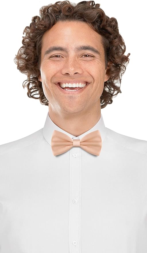 Bow Tie House Real Silk Classic Pre-Tied Bow Tie Formal Solid Tuxedo with Gift Box