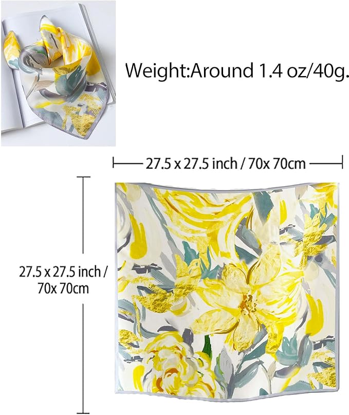 Dailyacc Hair Bandanas Scarf For Women Lightweight Fashion Neck Silk Satin Head Scarves For Sleeping Handbags Scarf
