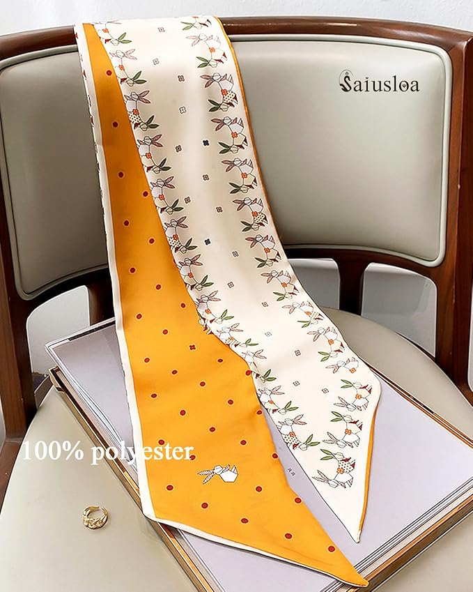 Purse Scarf For Handbags Head Scarves For Women's Hair Bags Scarfs Long Skinny Scarves Fashion Silky