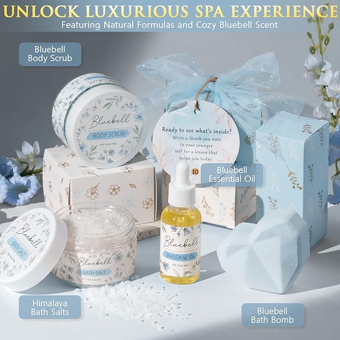 Valentines Gifts for Women & Teenage Girls, 10 Day Self Love Challenge to Unlock 10 Wrapped Spa Gift Baskets, Tween Teen Girl Trendy Stuff Bath Shower Sets Self Care Birthday Gifts Stocking Stuffers