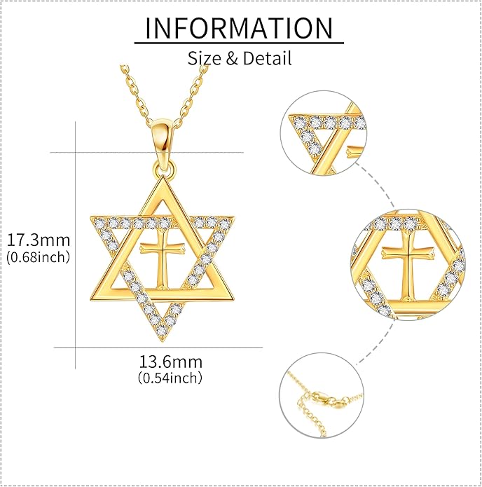 ELFRONT Mothers Day Gifts 14k Real Gold Dainty Necklace, Solid Gold Delicate Pendant For Women Mom Lover