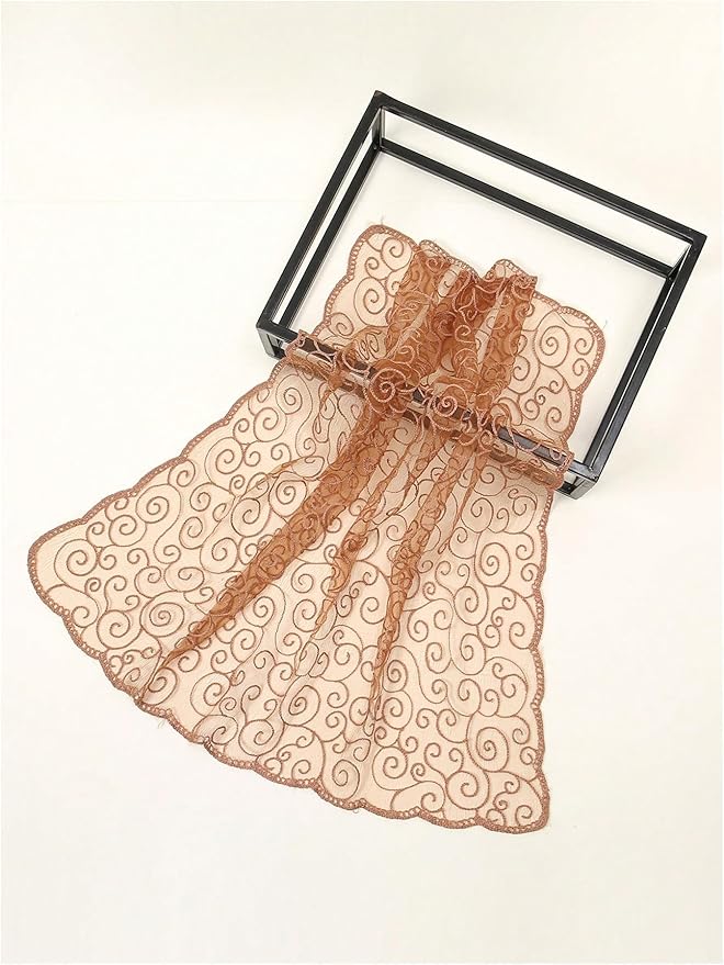 Floerns Women's Flower Embroidery Hair Scarf Headband Sheer Lace Hair Bandana