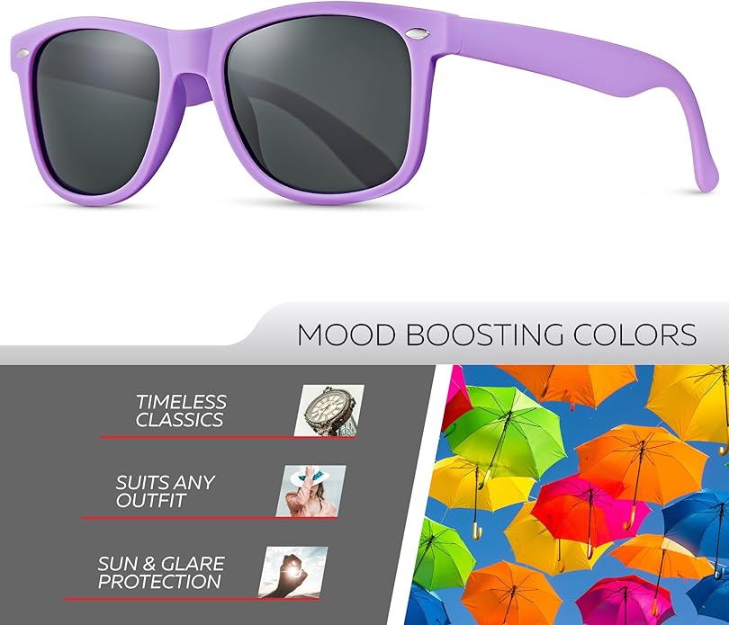 Retro Rewind Polarized Sunglasses for Men and Women - UV Protection Classic Sun Glasses