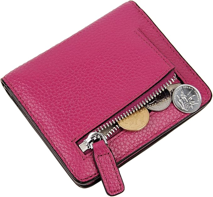 AINIMOER Small Leather Wallet for Women, Ladies Credit Card Holder RFID Blocking Women's Mini Bifold Pocket Purse