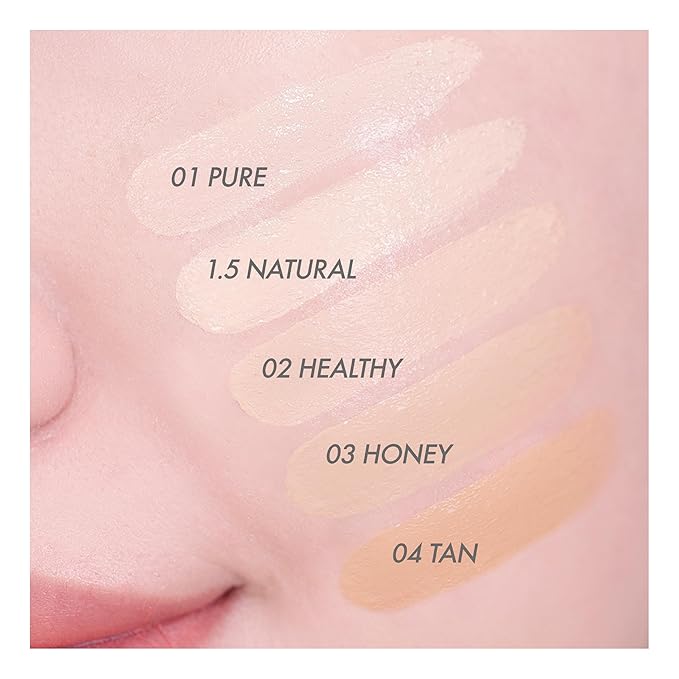 Amuse SEOUL Dew Power Vegan Cushion Foundation (1.5 NATURAL) | Dewy, glow, long-lasting, double coverage, clean beauty, lightweight, natural look, hydrating cushion