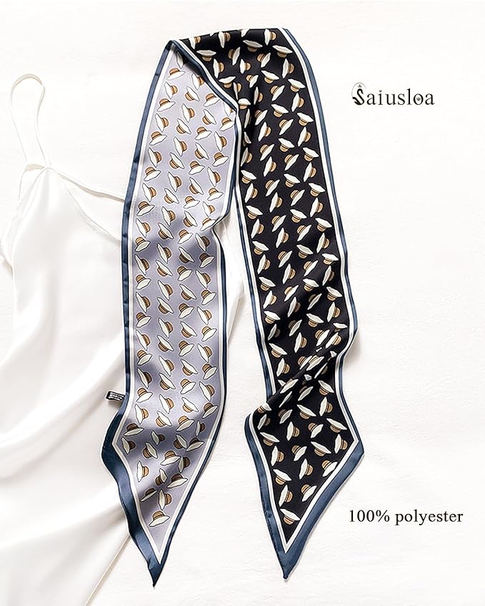 Purse Scarf For Handbags Head Scarves For Women's Hair Bags Scarfs Long Skinny Scarves Fashion Silky