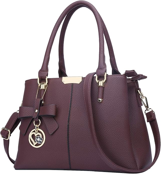 KKXIU 3 Zippered Compartments Purses and Handbags for Women Top Handle Satchel Shoulder Ladies Bags