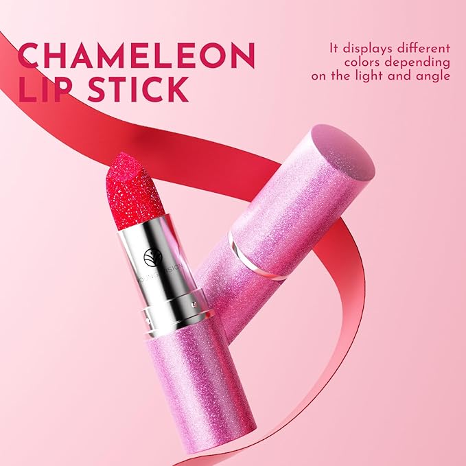 YOUNG VISION Glam Glow Lipstick 3-Piece Set – Shimmering, Chameleon Effect Lipsticks – Long-Lasting Color Shift, Micro-Shimmer, Hydrating Formula – 3 Colors Set for a Glowing Lip Look