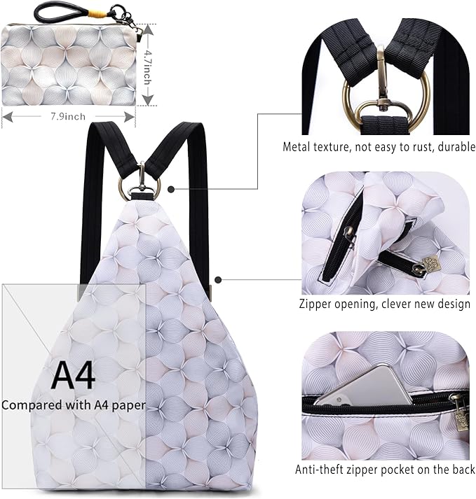 Black Butterfly Premium Backpack for Women, Bohemia Style Fashion Casual Daypack Backpack, Small Backpack Purse (39-white Plus)