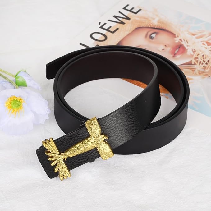 Relang Women's Belts with Gold Buckle, Fashion Waist Band, Elegant Ladies' Belt, Gift for Women