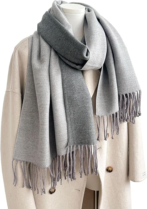 Winter Scarf for Women-Reversible Scarf with Cashmere-Like Softness 70x200cm - Warm Shawl Wrap -Pashmina Shawls Wrap