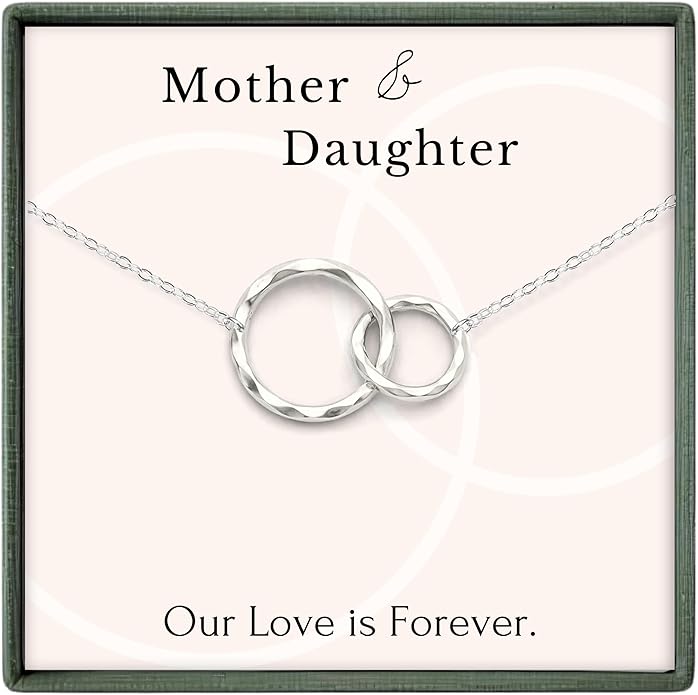 HOPE LOVE SHINE Mom Gift from Daughter - Sentimental, Meaningful Mother and Daughter Necklace, Jewelry, 14k Gold Plated Sterling Silver