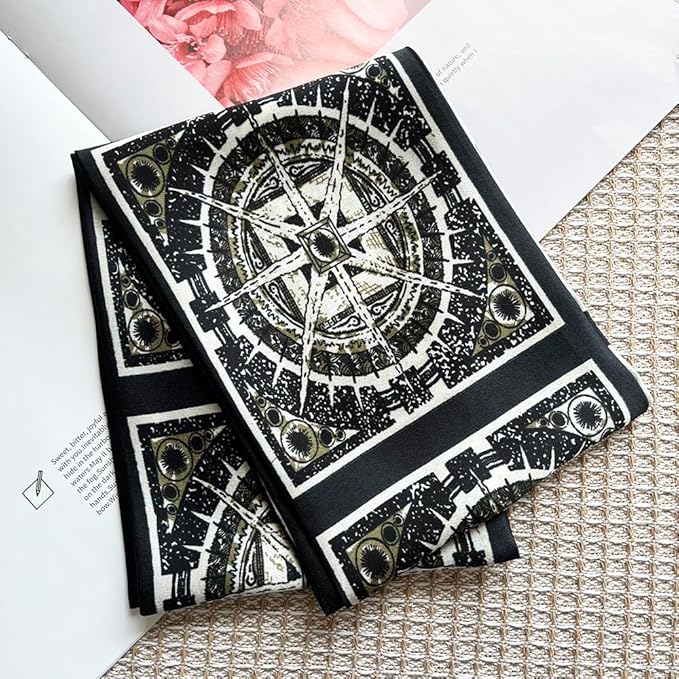 Silk Head Scarf for Hair Fashion Headwrap for Women Lightweight Neck Tie