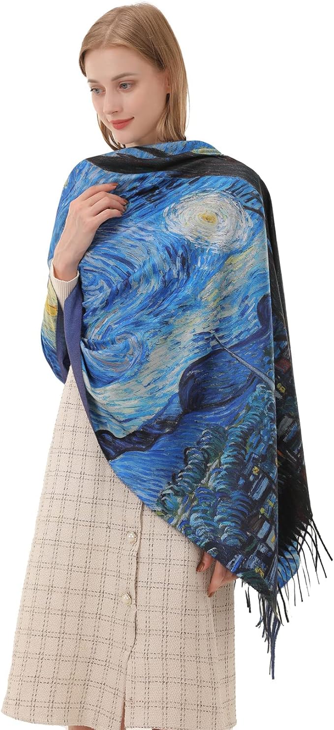 Scarf Shawl Wraps for Women Pashmina Soft Cashmere Scarf Printed Large Blanket Scarf Warm for Fall Winter