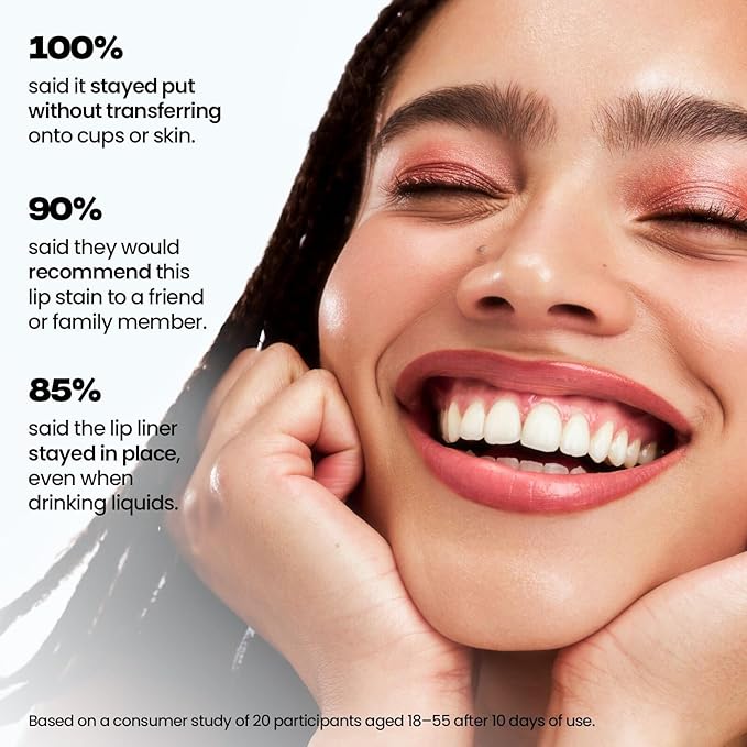 Sacheu Lip Liner STAY-N Peel Off Lip Stain — Long Lasting Waterproof Lip Tint with Hyaluronic Acid & Vitamin E — Transfer Proof Matte Finish, Vegan & Cruelty-Free (COREal)
