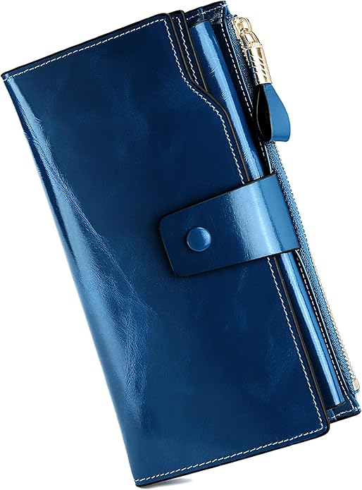 YALUXE Women's Genuine Leather Wallet RFID Blocking Multi Card Holder with Cell Phone Pocket Mothers Day Gifts